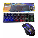 Kit Teclado Mouse Gamer Rgb Semi Mecânico