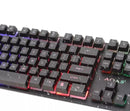 Kit Teclado Mouse Gamer Rgb Semi Mecânico