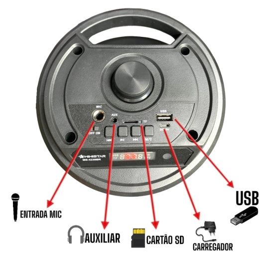 Caixa De Som Bluetooth Amplificada