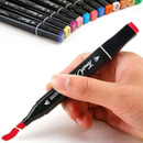 kit Canetinha ponta dupla 48 cores