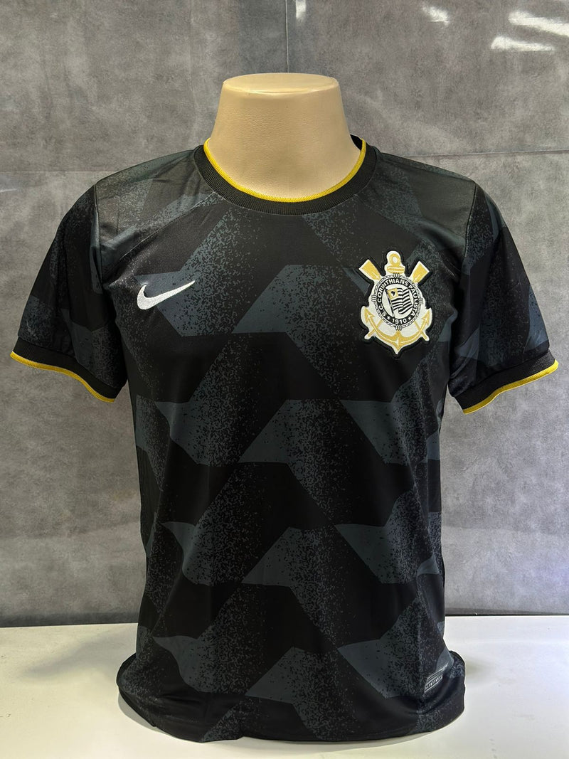 Camisa Masculina Corinthians Preta Nacional