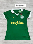 Camisa Feminina Palmeiras Verde Tecido Tailandês