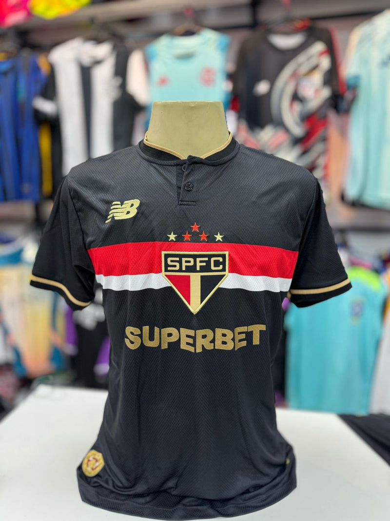 Camisa Nacional São Paulo Preta  Lançamento Novo Modelo