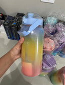 Kit 3 Garrafa Água motivacional Academia 2000 900 300ml Squeezes