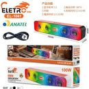 Caixa De Som Bluetooth 20W Luzes de LED Eletromex EL-1041
