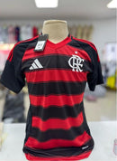 Camisa Nacional Flamengo Listrada Vermelha e Preta