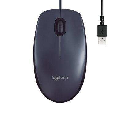 Mouse Logitech M90 Óptico Preto Usb Com Fio Original