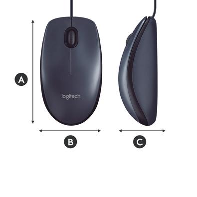 Mouse Logitech M90 Óptico Preto Usb Com Fio Original